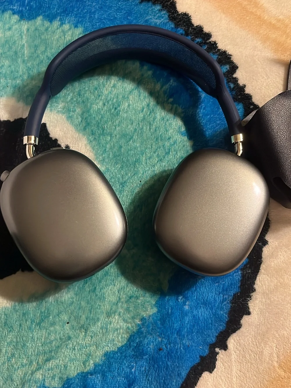 Apple over ear headphones in Navy Blue